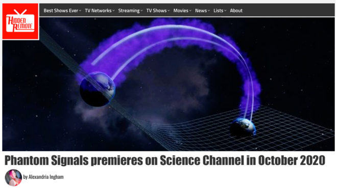 Phantom Signals premieres on Science Channel in October 2020