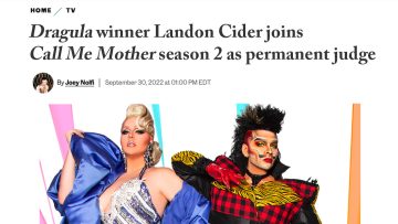 Dragula winner Landon Cider joins Call Me Mother season 2 as permanent judge