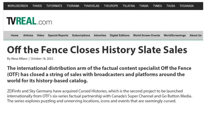 Off the Fence Closes History Slate Sales