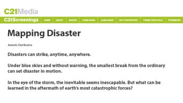 C21 Screenings: Mapping Disaster